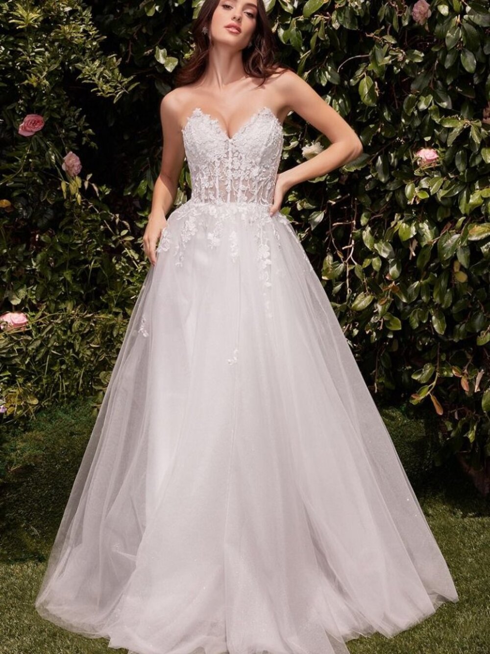NEW WEDDING DRESS, OFF WHITE A LINE STRAPLESS TULLE BRIDAL GOWN. DESTINATION